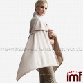 Hooded Wool Handed Knitted Crochet Poncho